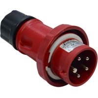 Show details for  16A Industrial Plug, 415V, 3P+E, IP67, Red