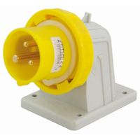 Show details for  IP67 Angled Surface Appliance Inlet, 16A, 2P+E, 110V, Yellow