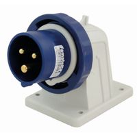 Show details for  IP67 Angled Surface Appliance Inlet, 16A, 2P+E, 230V, Blue