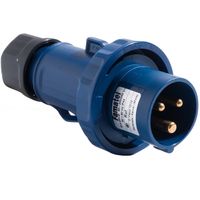 Show details for  32A Industrial Plug, 240V, 2P+E, IP67, Blue