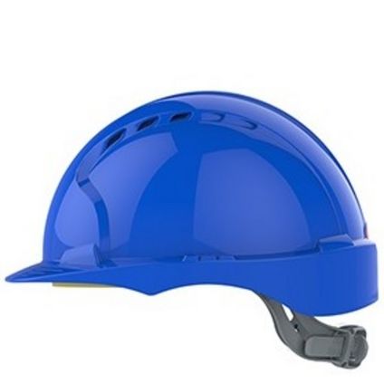 AJF030-000-500 JSP Safety Helmet with Slip Ratchet, Blue, Vented 