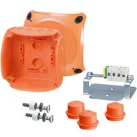 Show details for  Fire Resistant Junction Box, 1.5 mm²-2.5mm², 104mm x 104mm x 70mm, Polycarbonate, Orange, IP65/IP66