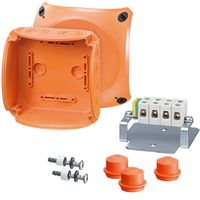 Show details for  Fire Resistant Junction Box, 1.5 mm²-6mm², 130mm x 130mm x 77mm, Polycarbonate, Orange, IP65/IP66