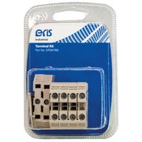 Show details for  DIN Rail Terminal Kit, 4 x 6mm Grey , 1 x End Plate, 2 x End Stops