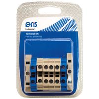Show details for  DIN Rail Terminal Kit, 4 x 6mm Grey, 2 x 6mm Blue, 1 x End Plate, 2 x End Stops