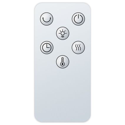MYPTC705 Mylek 2kW Upright Remote Control PTC Ceramic Fan Heater, 376 x 135  x 174mm, White | YESSS Electrical