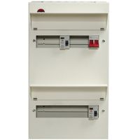 Show details for  100A Main Switch Duplex High Integrity Consumer Unit with RCD, 20 Way, Steel, IP2XC
