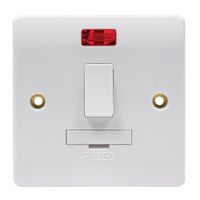 Show details for 13A Switched Fused Connection Unit with Neon, 1 Gang, White, Median Range