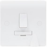 Show details for 13A Switched Fused Connection Unit with Flex Outlet, 1 Gang, White, Median Range