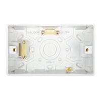 Show details for Mounting Pattress Box, 2 Gang, 47mm, White
