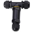 Show details for  24A 3 Pole Tee Connector - IP68 - 5-9mm, 9-12mm - Black
