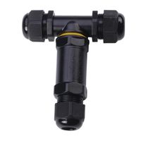 Show details for  24A 3 Pole Tee Connector - IP68 - 5-9mm, 9-12mm - Black