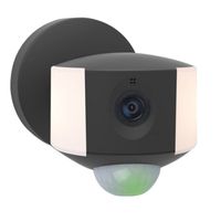 Show details for  Ara WiFi Camera & Integrated LED Wall Light, Black, 80lm, 3000K