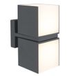 Show details for  Cuba LED Wall Light, 24.4W, 1000lm, 3000K, Dark Grey, IP54