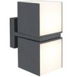 Show details for  24.4W LED Wall Light, 3000K, 1000lm, Dark Grey, IP54, Cuba Range