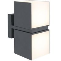 Show details for  24.4W LED Wall Light, 3000K, 1000lm, Dark Grey, IP54, Cuba Range