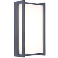 Show details for  15W LED Wall Light, 3000K, 2150lm, Dark Grey, IP54, Qubo Range
