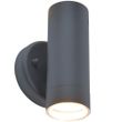 Show details for  Up & Down Wall Light, 2 x GU10 (Lamps Not Included), Graphite, IP44, Rado Range