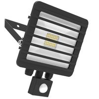 Show details for  TEC30 PIR Integrated LED Flood Light with Low Glare Louvre, 30W, 1800lm, 5000K, Black, IP54