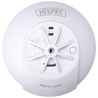 Show details for  Interconnectable Fast Fix Mains Heat Detector with 9V Backup Battery Included, White