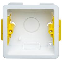 Show details for  Dry Lining Installation Box with Adjustable Lugs, 1 Gang, 35mm, White