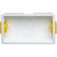 Show details for  Dry Lining Installation Box with Adjustable Lugs, 2 Gang, 35mm, White