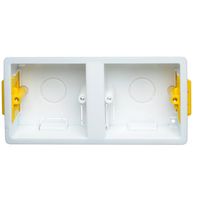 Show details for  Dry Lining Installation Box with Adjustable Lugs, 2 (1+1) Gang, 35mm, White