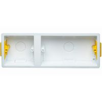 Show details for  Dry Lining Installation Box with Adjustable Lugs, 3 (1+2) Gang, 35mm, White