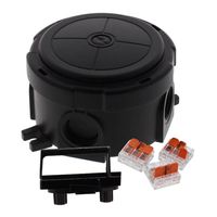 Show details for  COMBI 304 Round Junction Box with WAGO Terminal, 82mm x 57mm, Polypropylene, IP66 / 67, Black