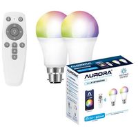 Show details for  8W RGBCX Colour Tuneable GLS Lamp Starter Kit, 2700K-5000K, 800lm, B22, Dimmable, Aone Range