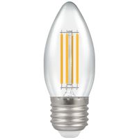 Show details for  6.5W LED Candle Filament Lamp, 2700K, 806lm, E27, Non Dimmable, Clear
