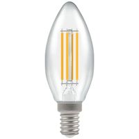 Show details for  6.5W LED Candle Filament Lamp, 2700K, 806lm, E14, Non Dimmable, Clear