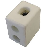 Show details for  5A Porcelain Connector, 1 Pole, 3mm², White [Pack of 25]