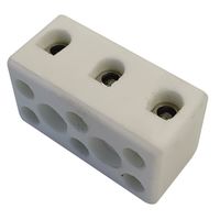 Show details for  5A Porcelain Connector, 3 Pole, 3mm², White [Pack of 10]