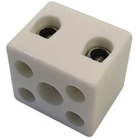 Show details for  15A Porcelain Connector, 2 Pole, 4mm², White [Pack of 20]