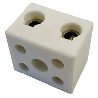 Show details for  30A Porcelain Connector, 2 Pole, 6mm², White [Pack of 10]