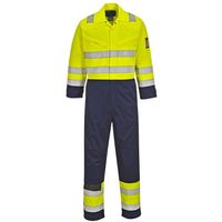 Show details for  Hi-Vis Coverall, Modaflame, Yellow/Navy, Large