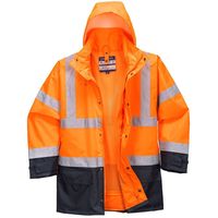 Show details for  Hi-Vis Executive 5-in-1 Jacket, Polyester, Navy / Orange, Small