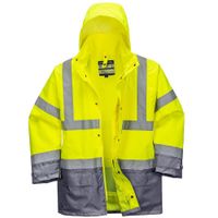 Show details for  Hi-Vis Executive 5-in-1 Jacket, Polyester, Grey / Yellow, XXX Large