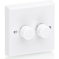 Show details for  2 Way Dimmer Switch, 2 Gang, White