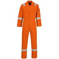 Show details for  Flame Resistant Anti-Static Coverall, Bizflame, Orange, Large