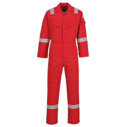 Flame Resistant Anti-Static Coverall, Bizflame, Red, XXX Large