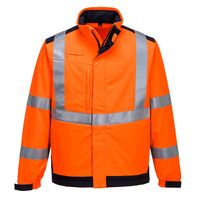 Show details for  Multi Norm Arc Softshell Jacket, Modaflame, Navy / Orange, Small