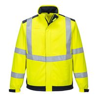 Show details for  Multi Norm Arc Softshell Jacket, Modaflame, Navy / Yellow, Medium