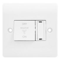 Show details for  3A Fused 3 Pole Control Switch, 1 Gang, White, Mode Range