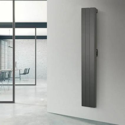 PIB1500RAD Rointe 1500W Vertical Electric Radiator, 3 Elements, 356 x 1800  x 90mm, Black, Palaos Series | YESSS Electrical
