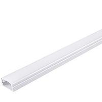 Show details for  Surface Mounted Profile with Opal Diffuser, 17.1mm x 8.5mm x 2m, Aluminium, IP20