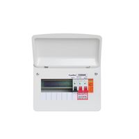 Show details for  100A Main Switch Consumer Unit with T2 Surge Protection, 6 Way, Steel, White