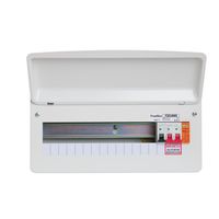 Show details for  100A Main Switch Consumer Unit with T2 Surge Protection, 14 Way, Steel, White