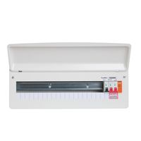 Show details for  100A Main Switch Consumer Unit with T2 Surge Protection, 20 Way, Steel, White